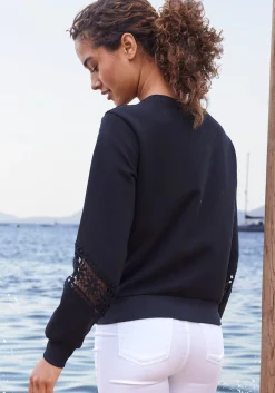 Pullover|Vivance Sweatshirt schwarz