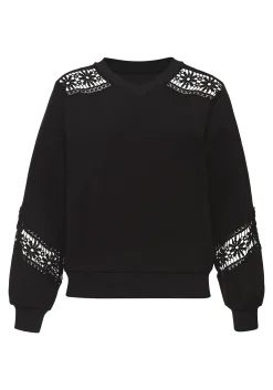 Pullover|Vivance Sweatshirt schwarz