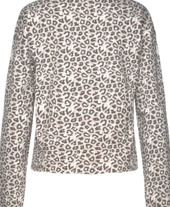 Pullover|Shirts|LASCANA Sweatshirt beige-schwarz
