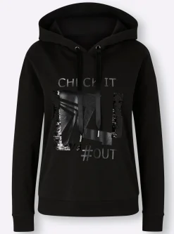 Pullover|heine Sweatshirt schwarz-bedruckt