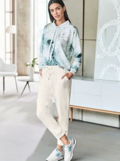 Pullover|heine Sweatshirt im Batik-Look salbei-ecru-bedruckt