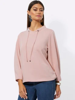 Pullover|Shirts| Sweatshirt im softweichen Modal-Mix puder