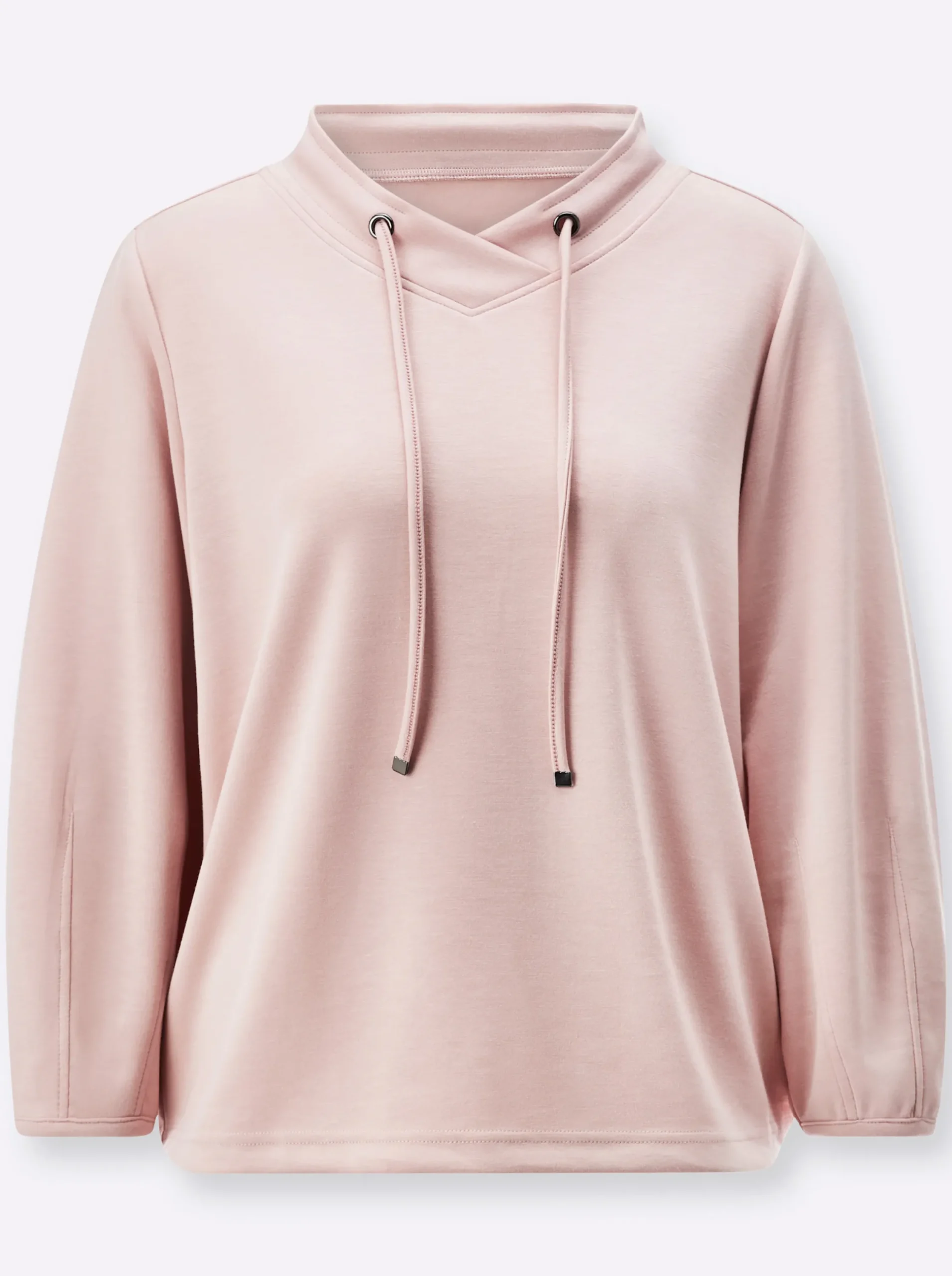 Pullover|Shirts| Sweatshirt im softweichen Modal-Mix puder