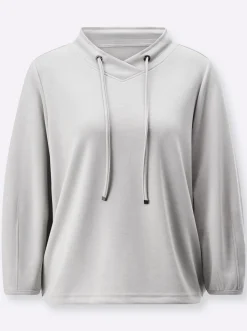 Pullover| Sweatshirt im softweichen Modal-Mix hellgrau