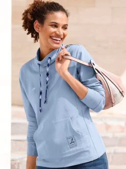 Pullover| Sweatshirt mit Känguru-Tasche bleu