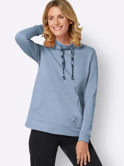Pullover| Sweatshirt mit Känguru-Tasche bleu