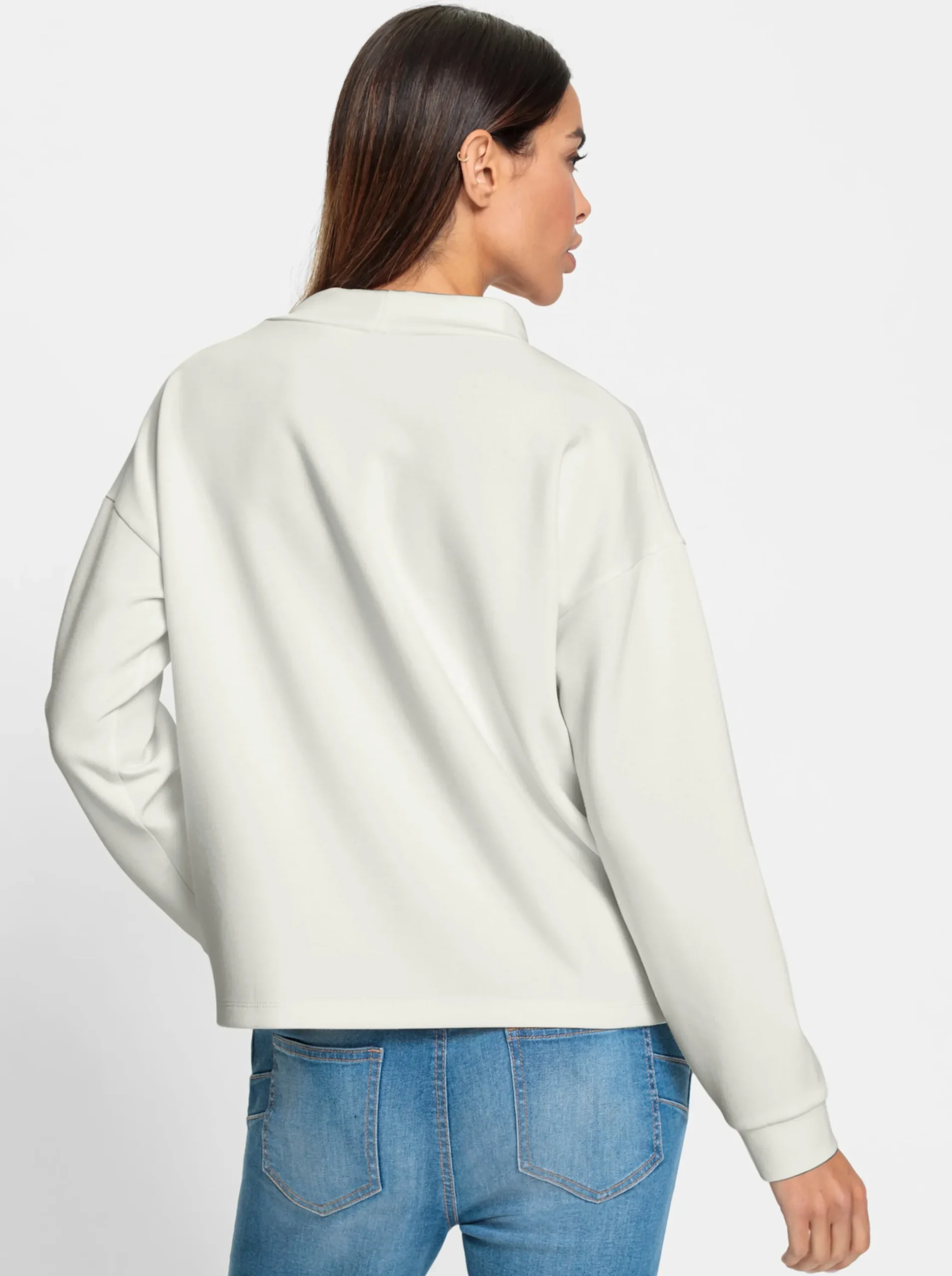 Pullover|heine Sweatshirt mit Pailletten ecru