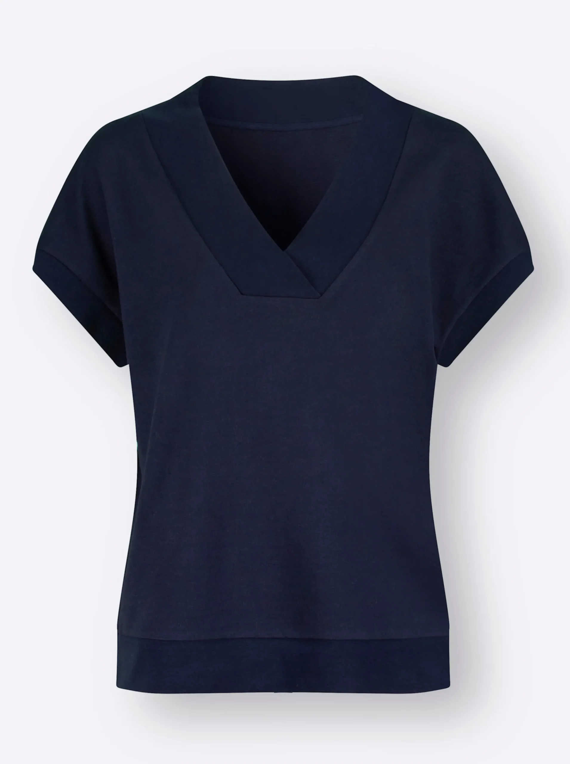 Pullover| Sweatshirt mit V-Ausschnitt marine