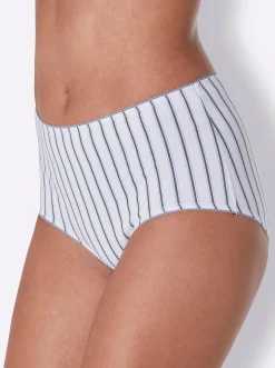 Unterhosen|wäschepur Taillenslip 5xbleu-gestreift+5xanthrazit-gestreift