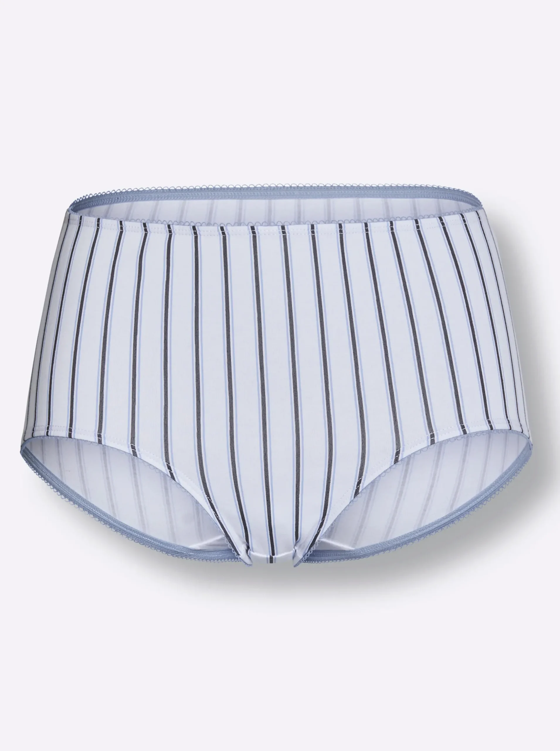 Unterhosen|wäschepur Taillenslip 5xbleu-gestreift+5xanthrazit-gestreift