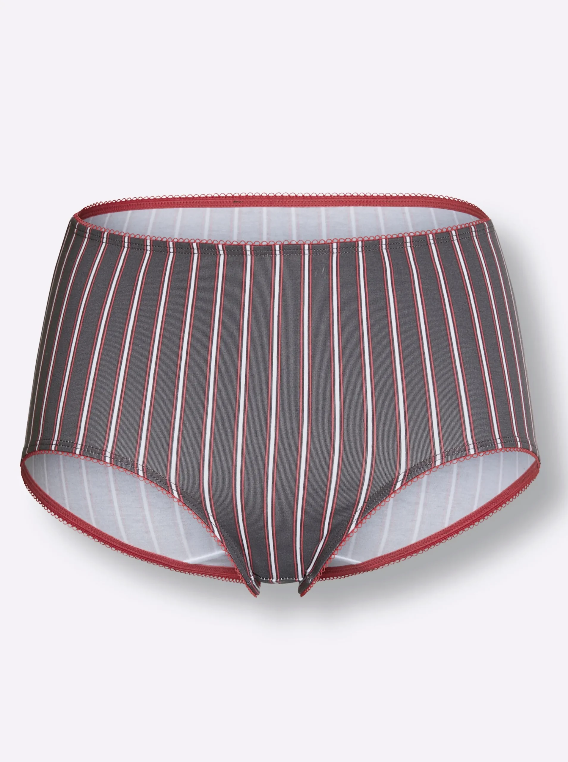 Unterhosen|wäschepur Taillenslip 5xbleu-gestreift+5xanthrazit-gestreift