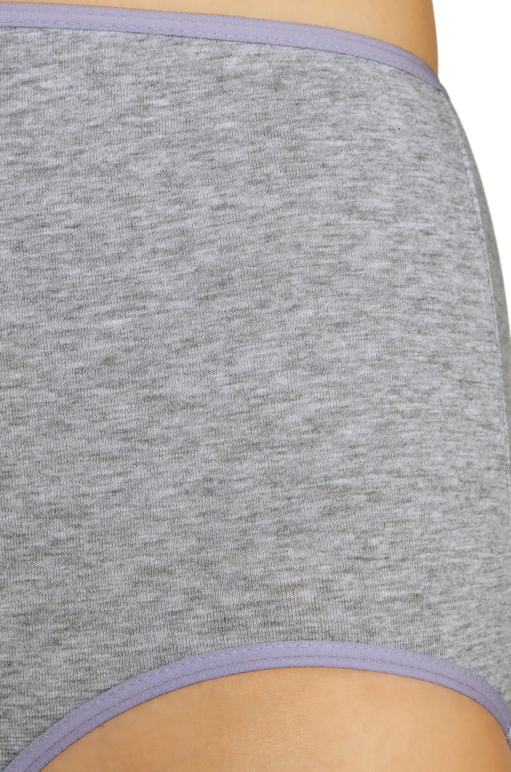 Unterhosen|petite fleur Taillenslip grau-meliert,weiß