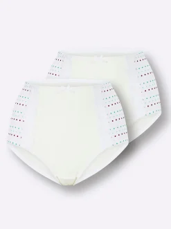 Unterhosen|wäschepur Taillenslip weiß-bedruckt