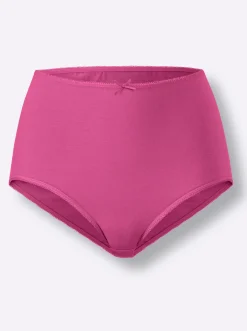 Unterhosen|wäschepur Taillenslip weiß+magenta+marine+jade