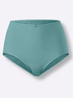 Unterhosen|wäschepur Taillenslip weiß+magenta+marine+jade