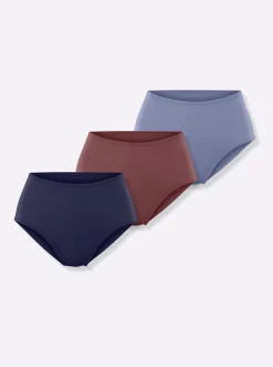 Unterhosen|wäschepur Taillenslip bleu+marine+bordeaux