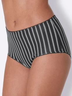 Unterhosen|wäschepur Taillenslip 5xweiß-schwarz-gestreift+5xschwarz-weiß-gestreift