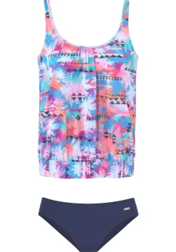 Tankinis|Venice Beach Tankini pink-blau-bedruckt