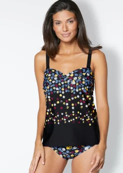Tankinis|feel good Tankini-Top schwarz-getupft