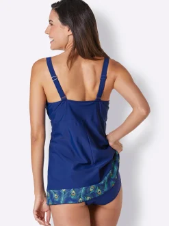 Tankinis|feel good Tankini-Top royalblau-blaugrün-bedruckt