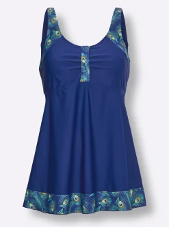 Tankinis|feel good Tankini-Top royalblau-blaugrün-bedruckt