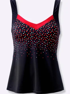 Tankinis|feel good Tankini-Top schwarz-bedruckt