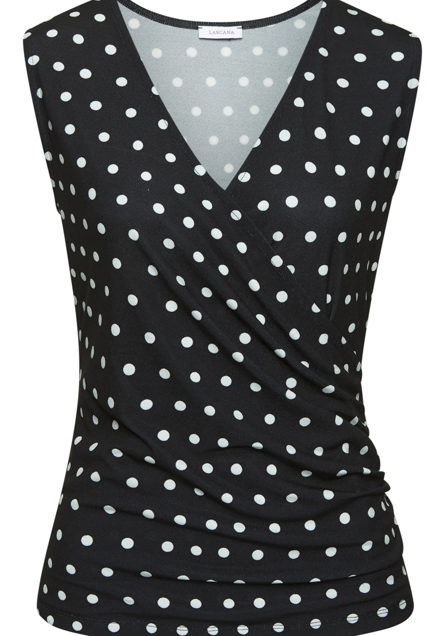 Shirts|LASCANA Tanktop schwarz-weiß-bedruckt