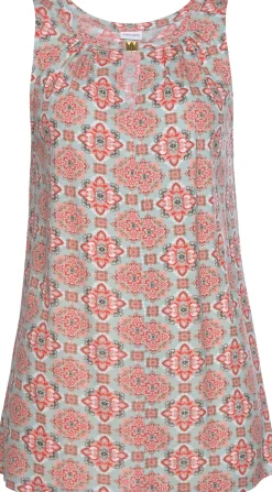 Shirts|Vivance Tanktop grau-rot-bedruckt