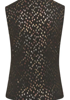 Strandmode|Shirts|LASCANA Tanktop schwarz-gold-bedruckt