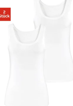 Strandmode|Blusen|Vivance Tanktop weiß