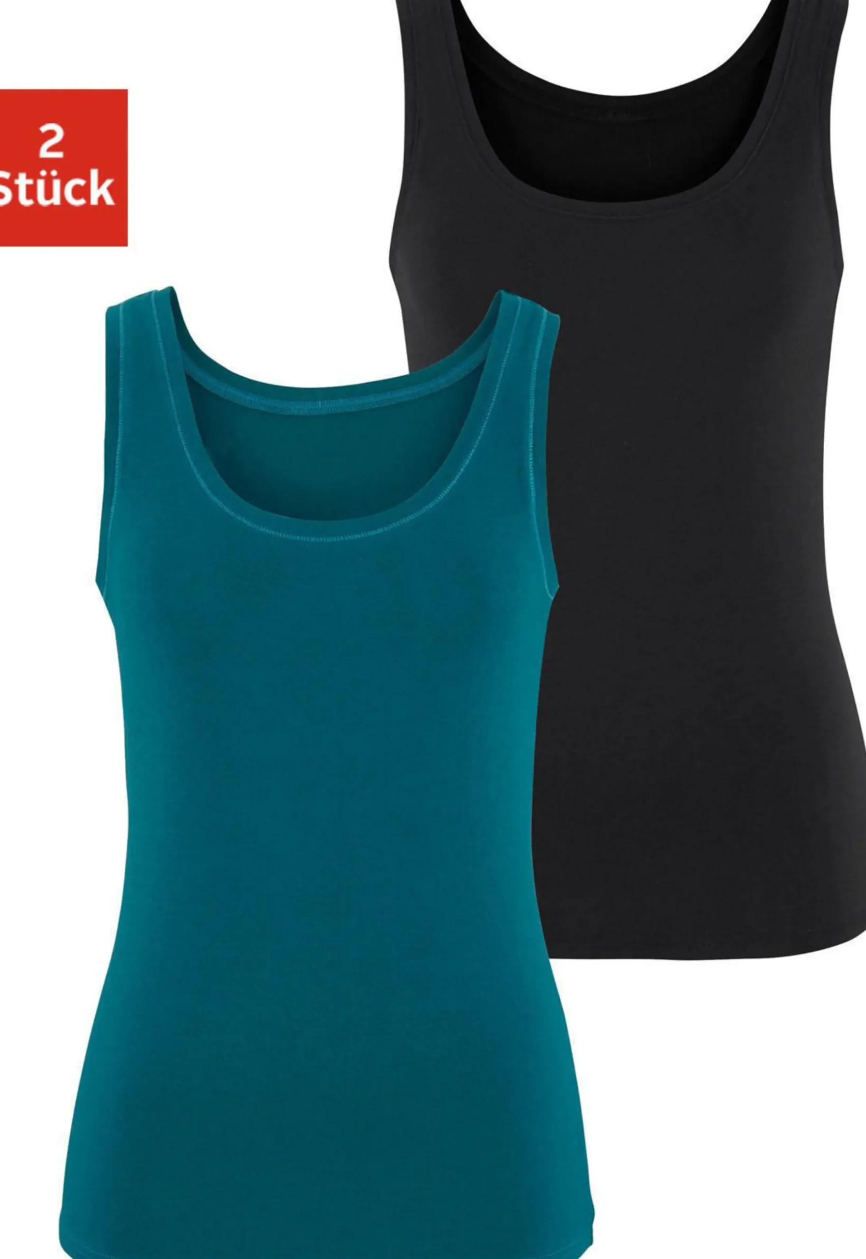 Shirts|Vivance Tanktop petrol,schwarz