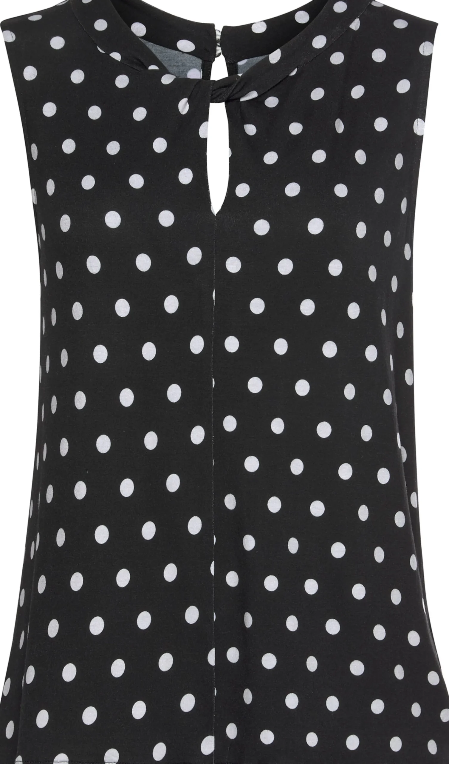 Shirts|LASCANA Tanktop schwarz-weiß-gepunktet