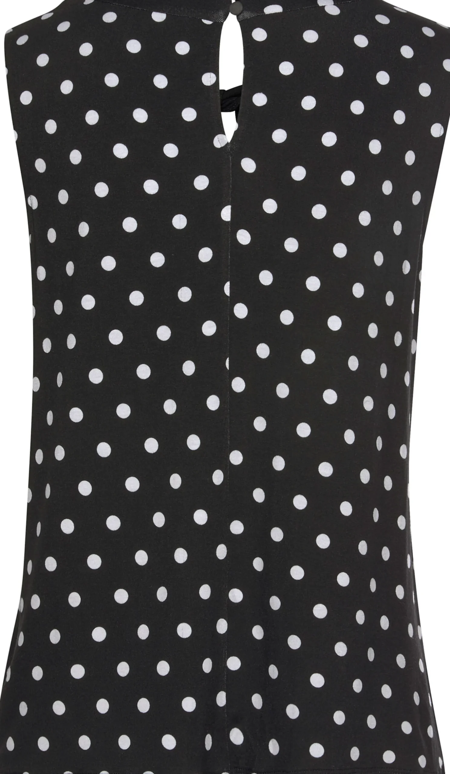Shirts|LASCANA Tanktop schwarz-weiß-gepunktet