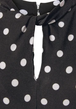 Shirts|LASCANA Tanktop schwarz-weiß-gepunktet