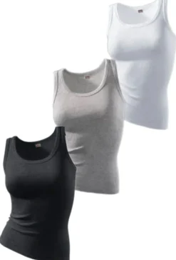 Shirts|H.I.S Tanktop schwarz,graumeliert,weiß