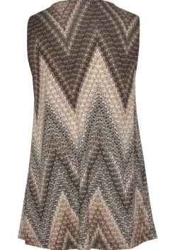 Strandmode|Shirts|LASCANA Tanktop schwarz-braun-cremebedruckt