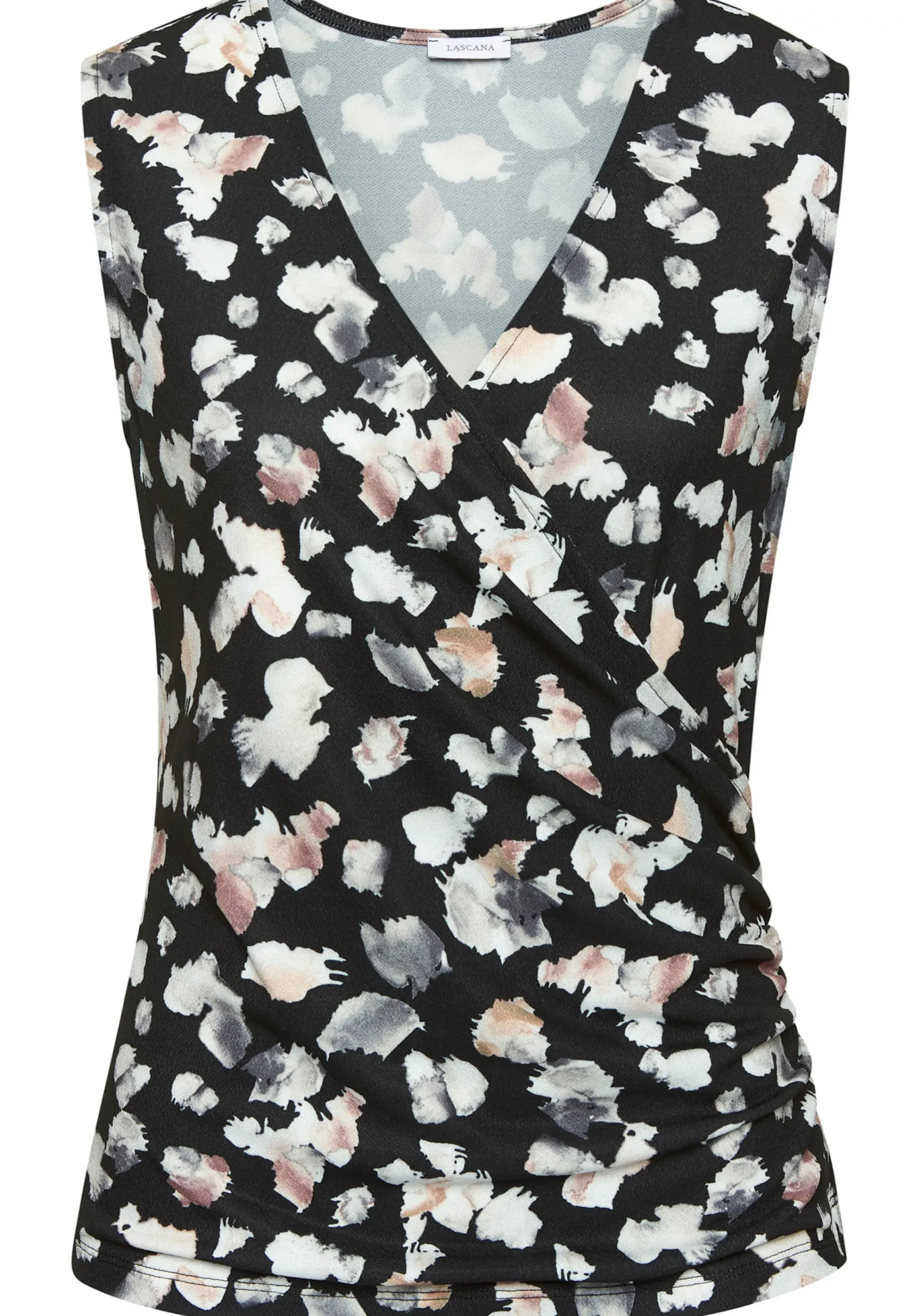 Shirts|LASCANA Tanktop schwarz-multi-bedruckt