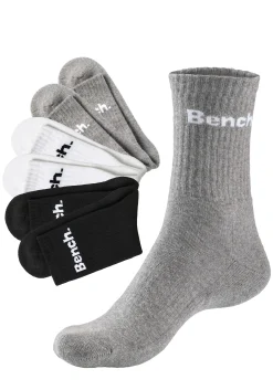 Strümpfe & Socken|Bench. Tennissocken 2xschwarz,2xweiß,2xgrau-meliert