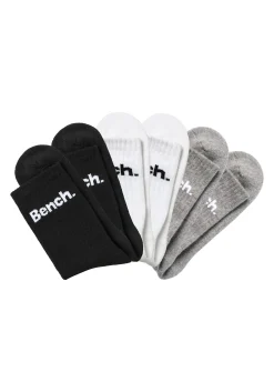Strümpfe & Socken|Bench. Tennissocken 2xschwarz,2xweiß,2xgrau-meliert