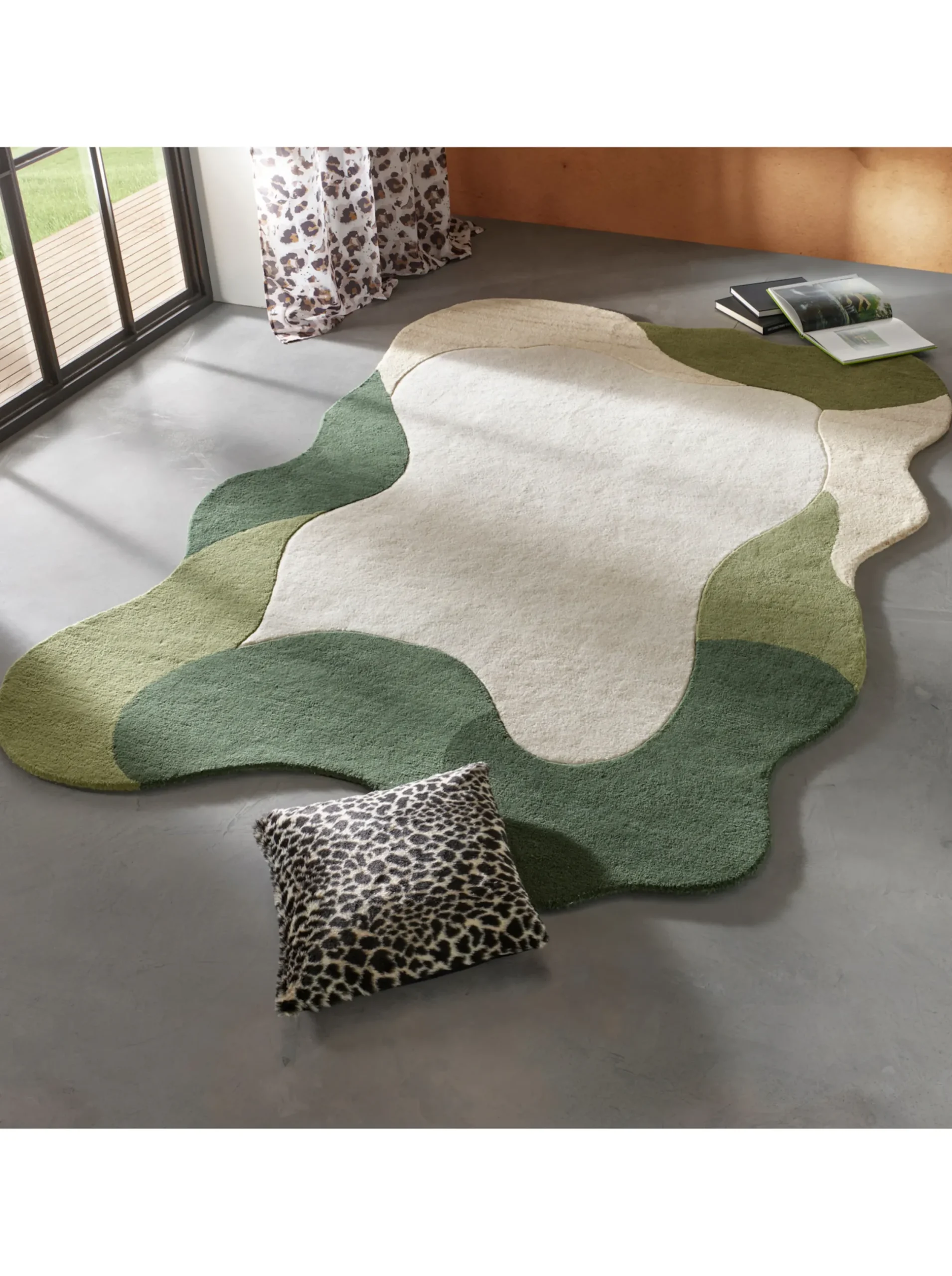 Teppiche|heine home Teppich grün-ecru-meliert