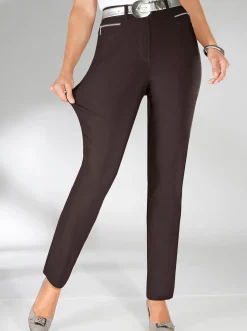 Hosen|Stehmann Comfort line Thermohose in elastischer Bengalin-Qualität mokka