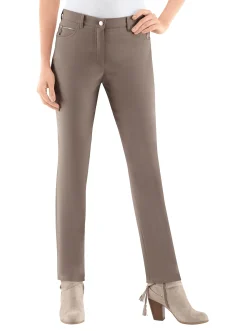 Hosen|Stehmann Comfort line Thermohose in elastischer Bengalin-Qualität taupe