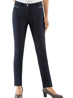 Hosen|Stehmann Comfort line Thermohose in elastischer Bengalin-Qualität marine