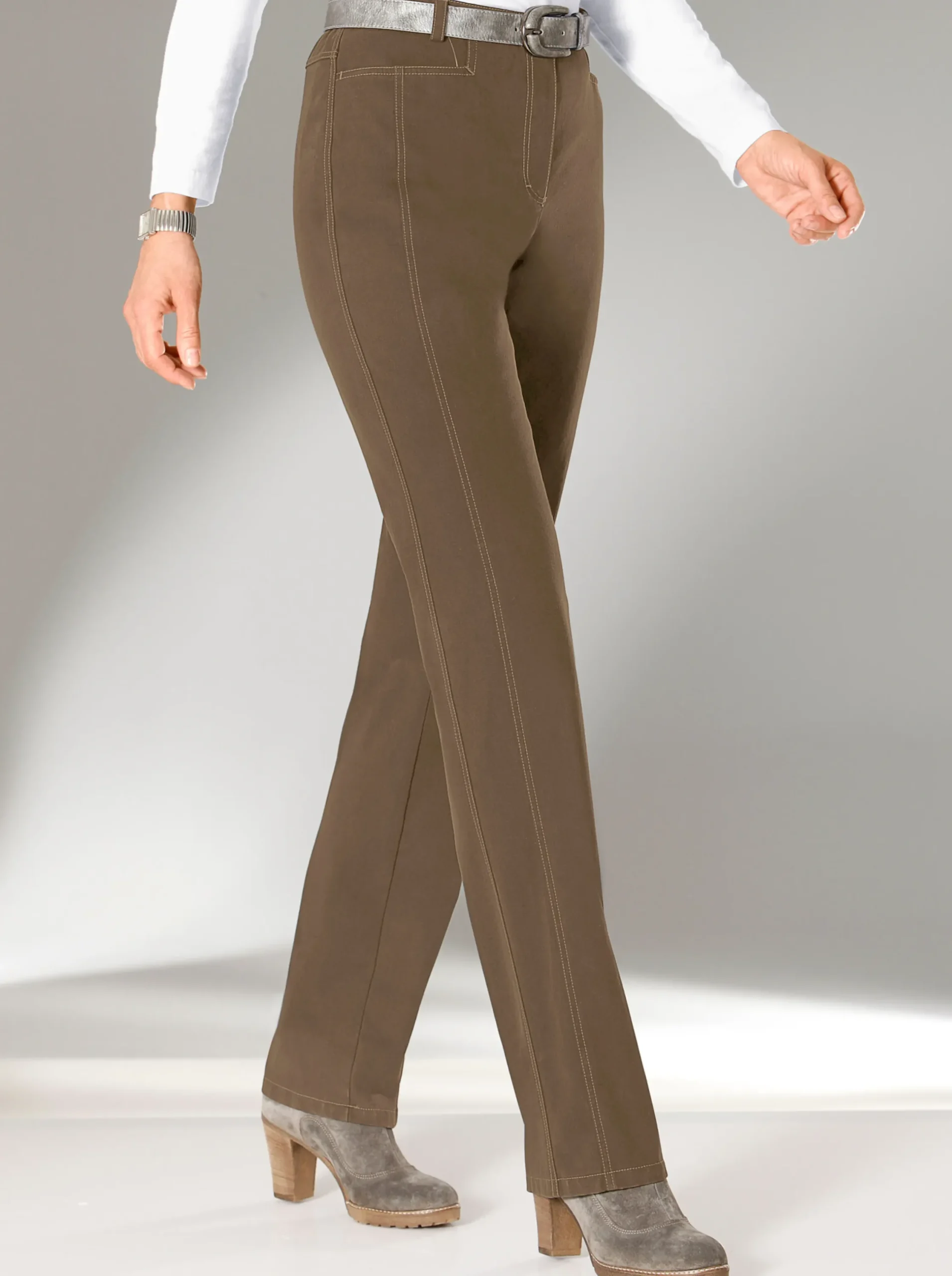 Hosen|Cosma Thermohose in wärme-isolierender Qualität taupe
