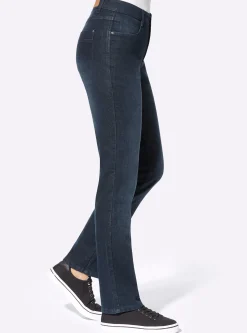 Jeans| Thermojeans mit kariertem Futter darkblue-denim