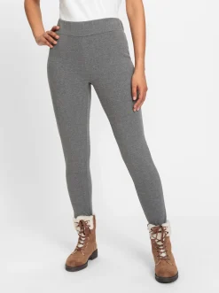 Hosen| Thermoleggings anthrazit-meliert