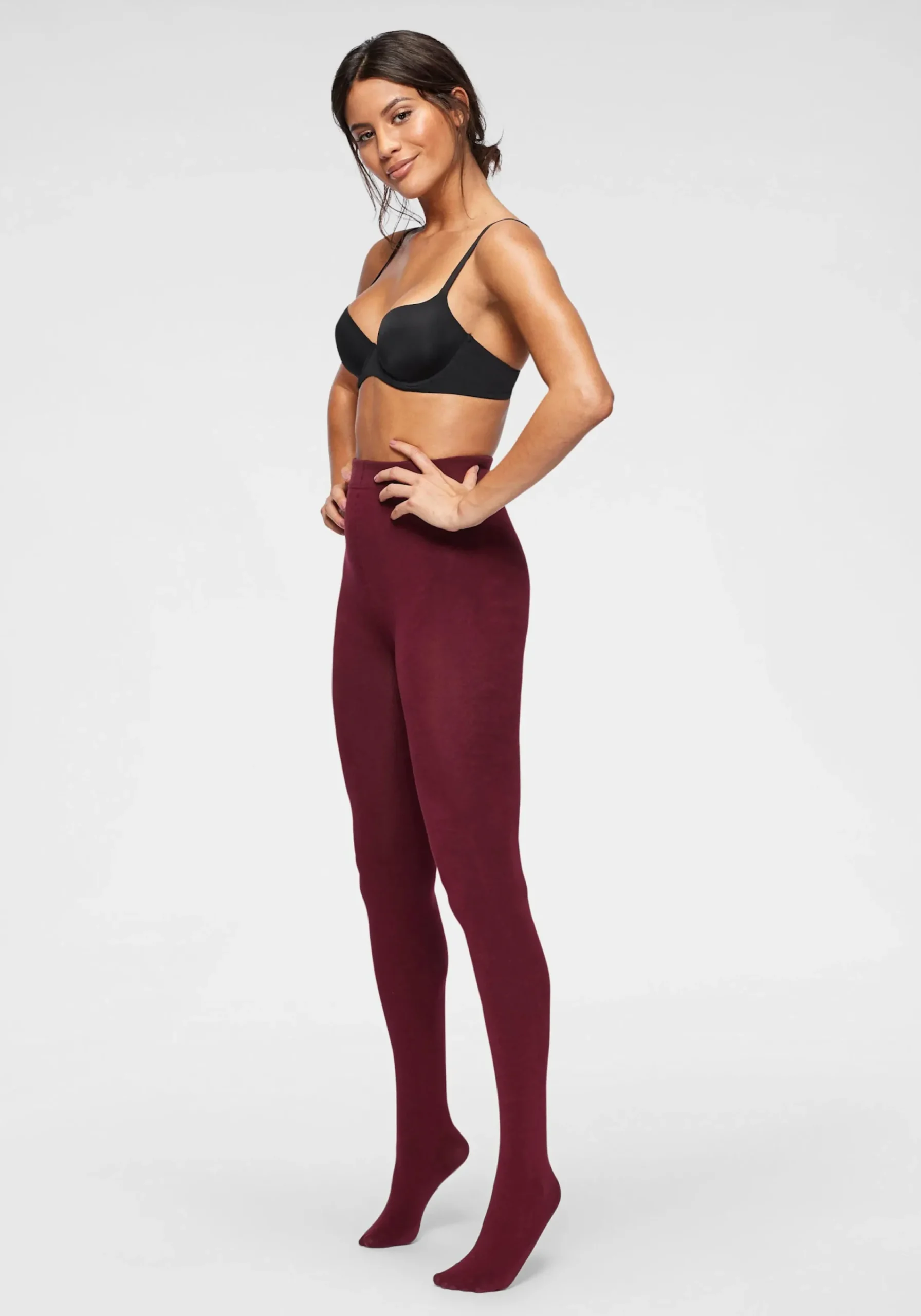 Strümpfe & Socken|Lavana Thermostrumpfhose weinrot