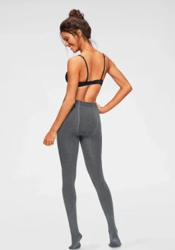 Strümpfe & Socken|Lavana Thermostrumpfhose anthrazit/meliert