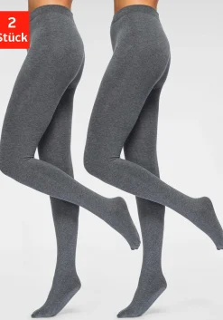 Strümpfe & Socken|Lavana Thermostrumpfhose anthrazit/meliert