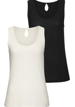 Shirts|Vivance Trägertop creme,schwarz